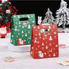 Kraft Paper Bag Christmas Packaging Gift Paper Handbag Santa Claus Snowman Pattern Merry Christmas Home Party Decor Candy Bag