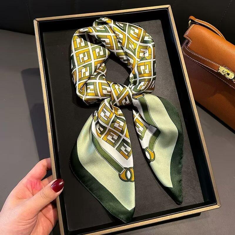 70 silk scarf square scarf high sense fashion versatile professional simulation silk small scarf versatile printed women's silk scarf