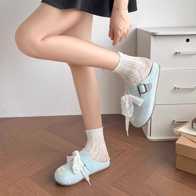 Cute you half-pedal slippers women wear white shoes niche board shoes summer women