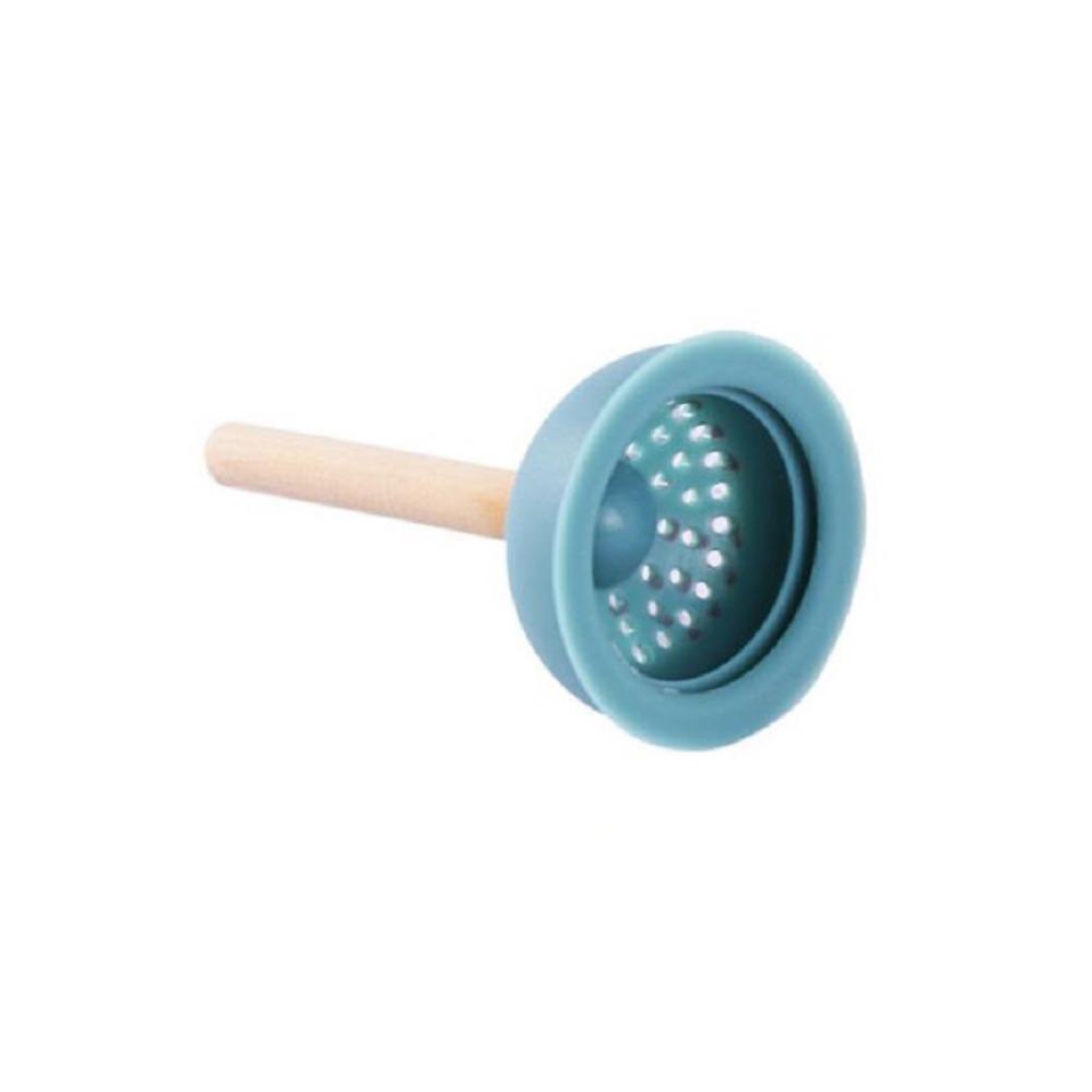 

3PCS Toilet Pump Shape Tea Infuser with Wood Handle Tea Maker Creative Tea Leaf Filter Office синій