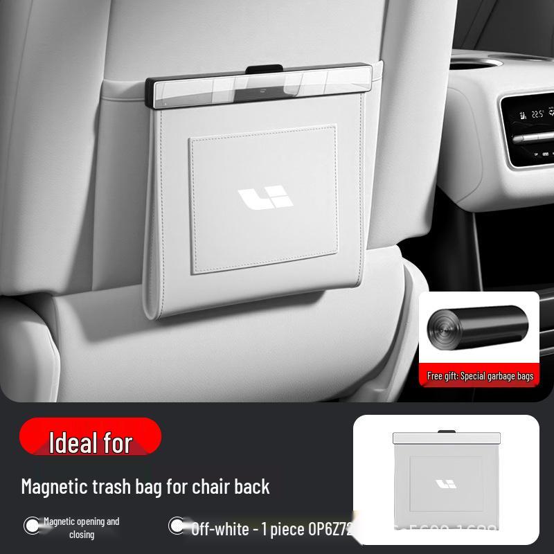 

Magnetic Waterproof Leather Car Trash Bag for Ideal L6-L9 Backseat Storage