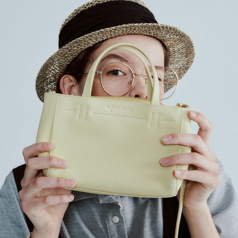 Leather Women's Bag French Mini Tote Bag Head Layer Cowhide Leather Fashionable Handbag Women's Shoulder Crossbody Bag