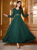 KY804-1 Elegant Chiffon Ruched Evening Dress - Women's Fashion