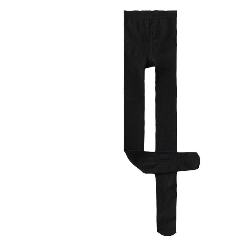 Dámské šedé punčochové kalhoty s vertikálním pruhem - Neshrnující se, s plusovým sametem, Silné, Hřejivé, Tlakově zeštíhlující pro nošení na jaře, na podzim a v zimě.