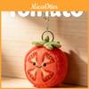 Plüsch-Tomatenscheiben-Schlüsselanhänger mit Stickerei-Design für Geschenk und Taschendekoration