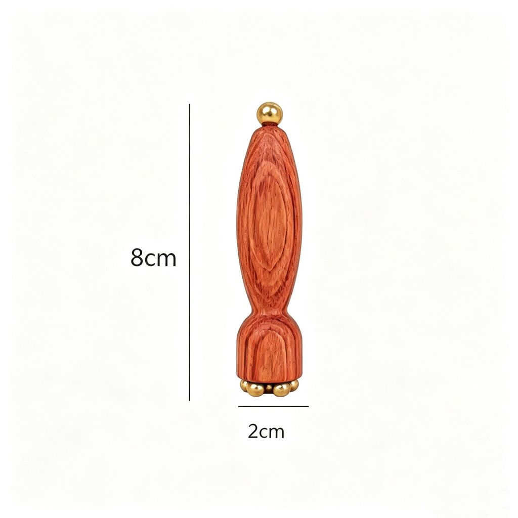 Wooden Eye Massage Wand Copper Beads For Relaxation And Eye Care