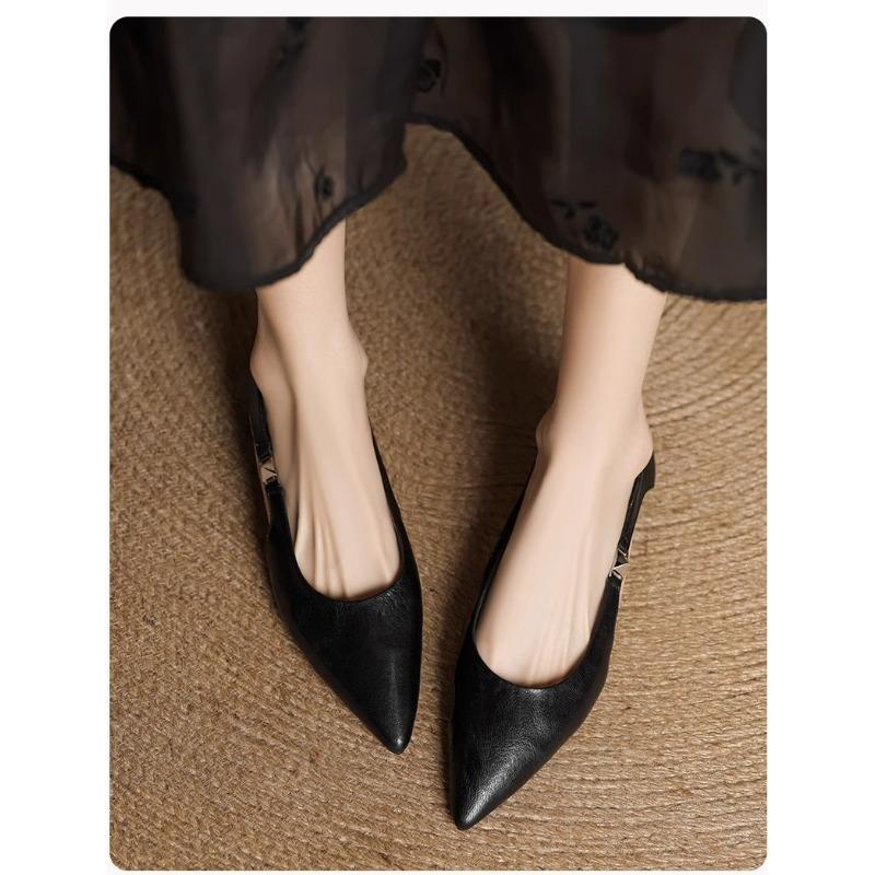 

Sheepskin version hollow flat heel pointed hollow small single shoes women s spring and summer new shallow mouth beautiful high-end single shoes women 34