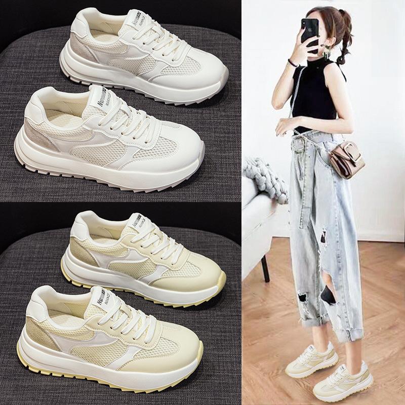 Forrest Gump shoes women's new summer mesh breathable thick sole heightening lightweight casual sports shoes