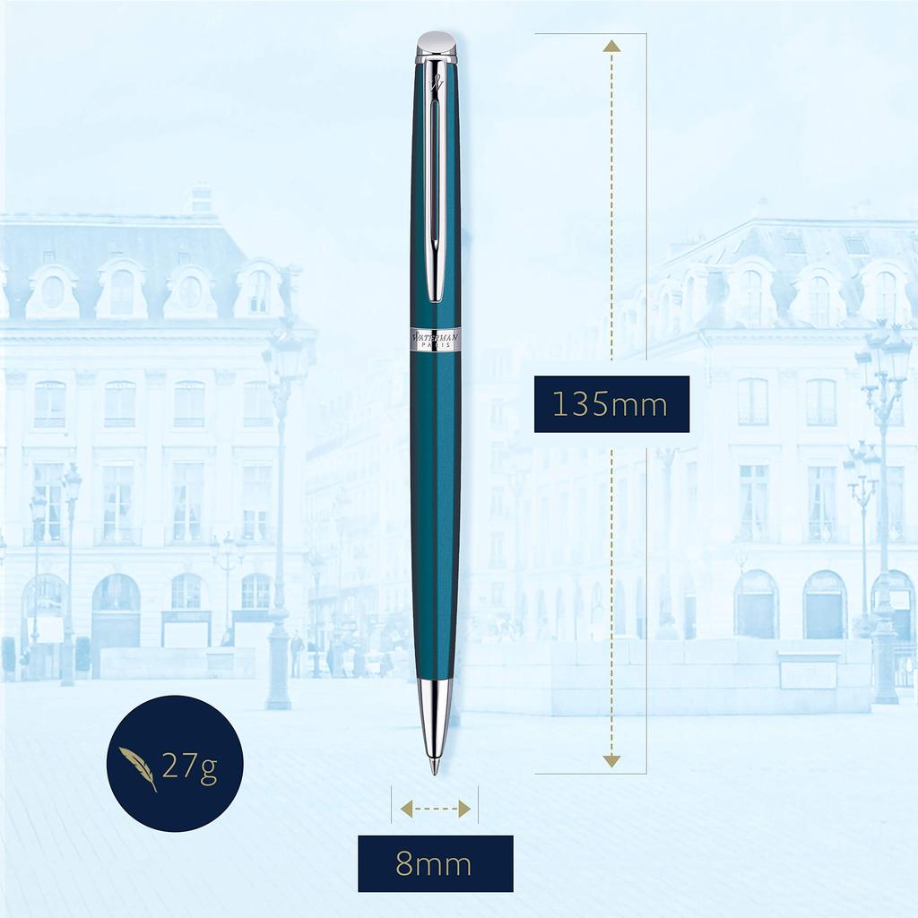WATERMAN Ballpoint Pen Metropolitan Essential Metallic Blue CT S0947090 Regular Imported Product Oil-based