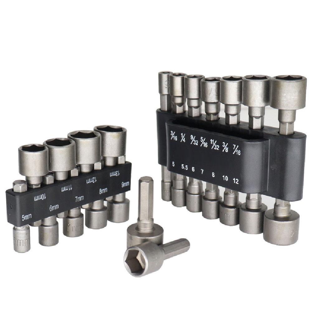 9/14pcs Hex Sockets Sleeve Nozzles Nut Driver Set Screwdriver Bits Tools Set Socket Schroevendr A9I9
