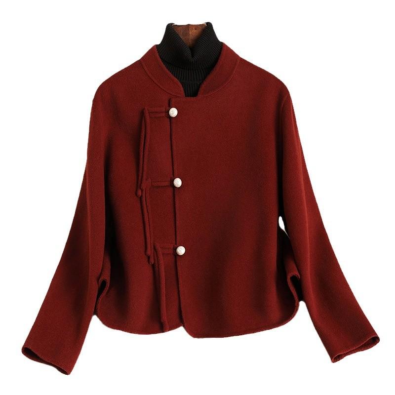 Autumn and Winter New Double-sided Wool Coat Women's High-end Short Small Woolen Coat