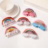 Cute Rainbow Cloud Acrylic Hair Claw Clips Colorful Sweet Style Hair Accessories for Women