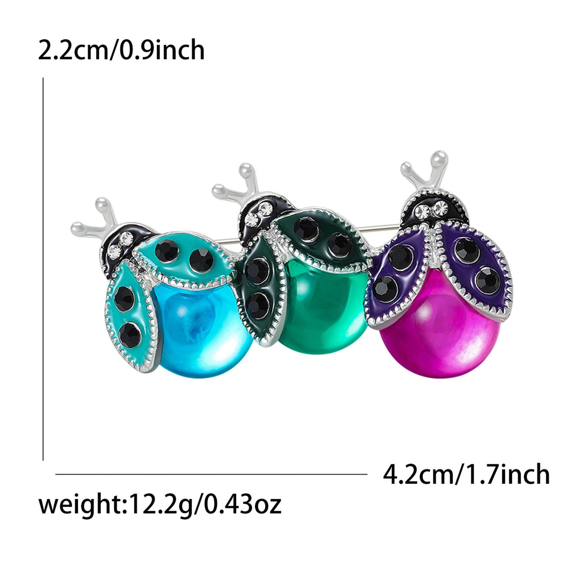 Новая персонализированная и универсальная трехцветная брошь-цветок в виде божьей коровки класса люкс белый