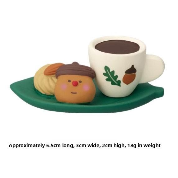 Cat Resin Figurine With Autumn Themed Decor For Home Or Office Display