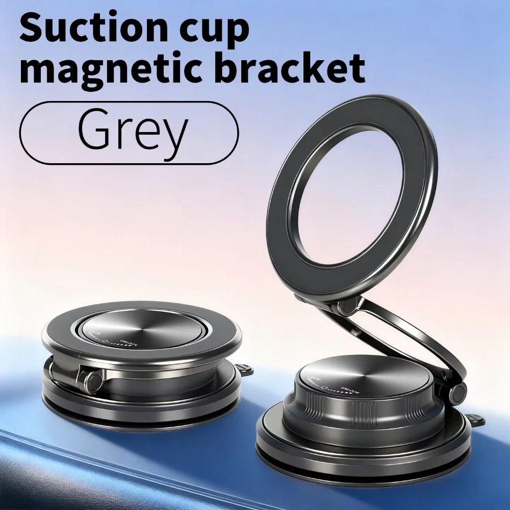Foldable Magnetic Car Phone Holder Suction Cup Auto Phone Bracket Navigation Stand  Kids Road Trip
