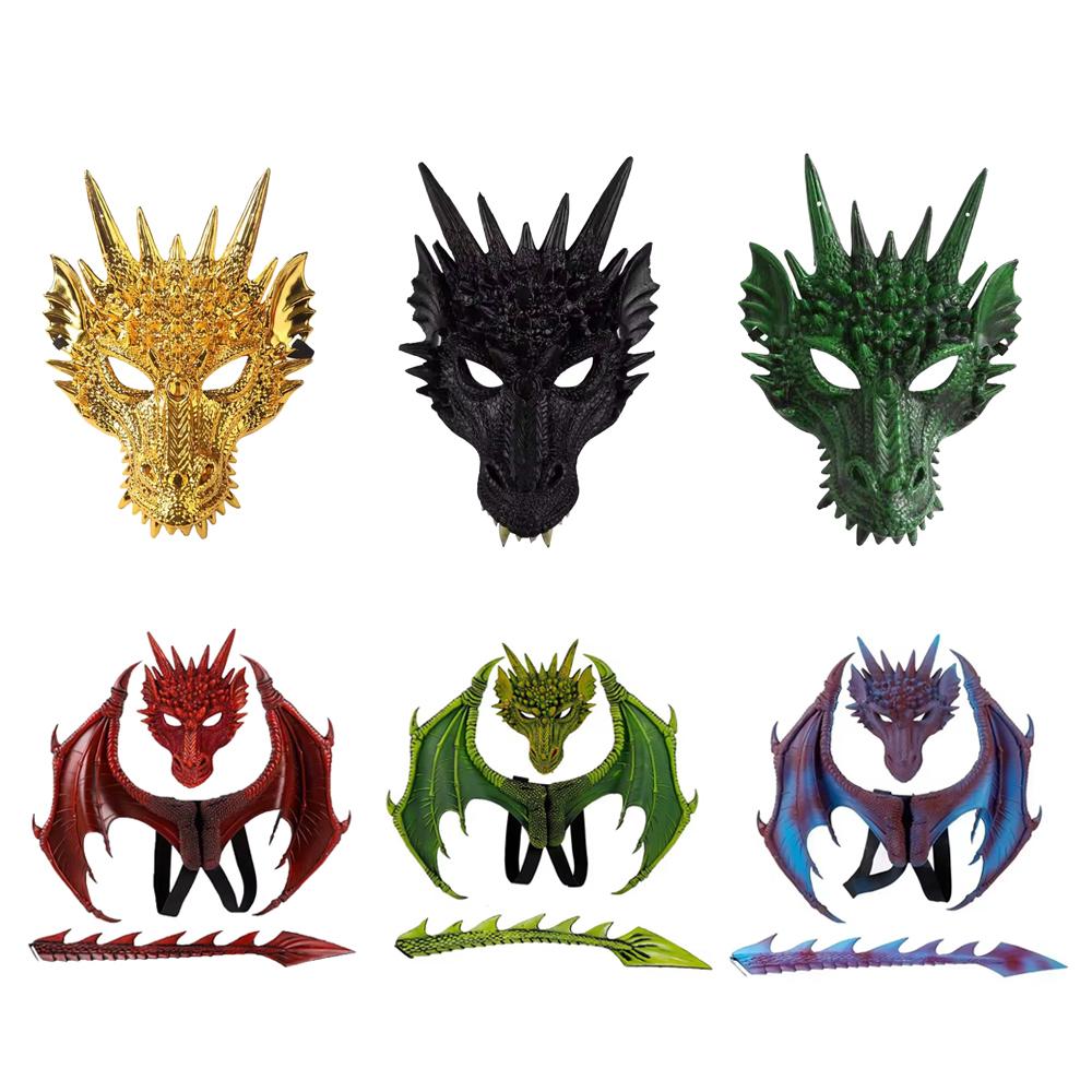 Animal Cospty Dragon Costume Purim Christmas Gift Carnival Party Cosplay Set Wing and Children's Party Tail Faucet Costume