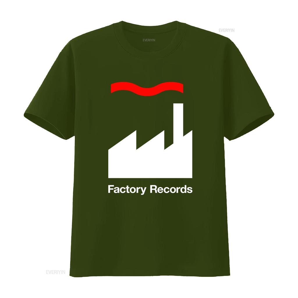 Factory Records T-Shirt Erhältlich in allen Größen S XXL Klassische Schwarz-Weiß-Farben Vintage gewaschen Designer-Kleidung Dehnbar