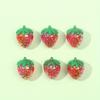 5/10pcs Acrylic Strawberry Beads Transparent UV Plated Decorative Beads, Colored Strawberry Beads, Beads and Bead Accessories,