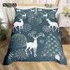 Deer Animal Duvet Cover Set Twin Queen Size Butterfly Flowers Bedding Set Microfiber Moon Galaxy Comforter Cover For Girls Teens