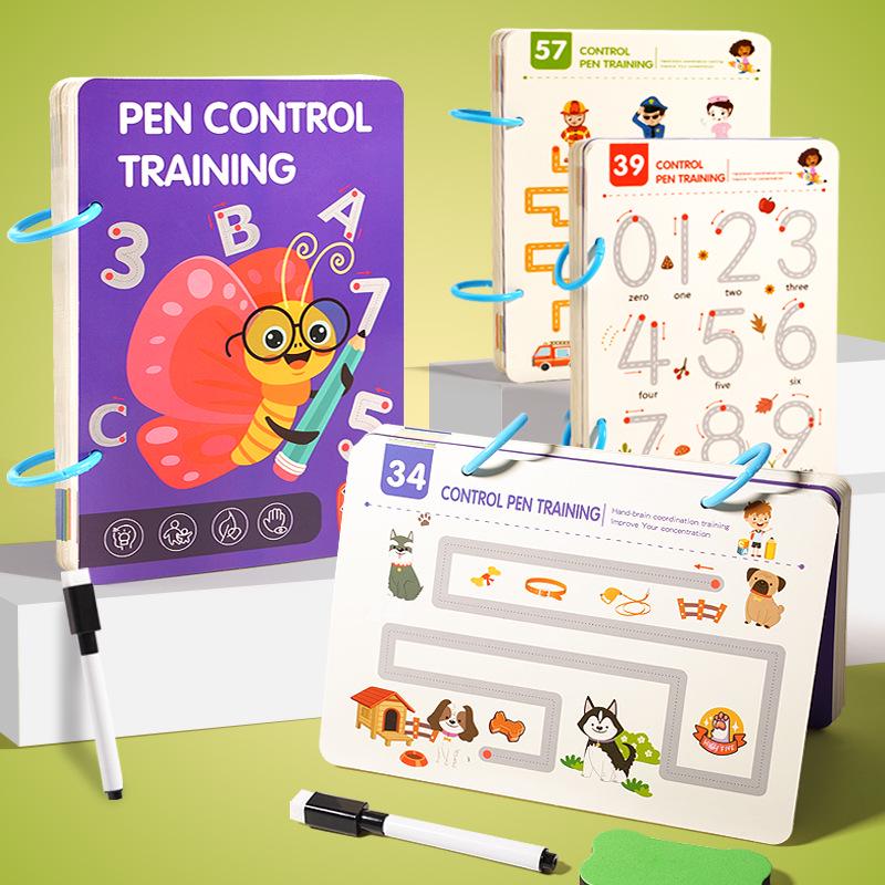 Erasable Pen Control Training Book: Toddler Tracing & Fun Game Book for Early Education