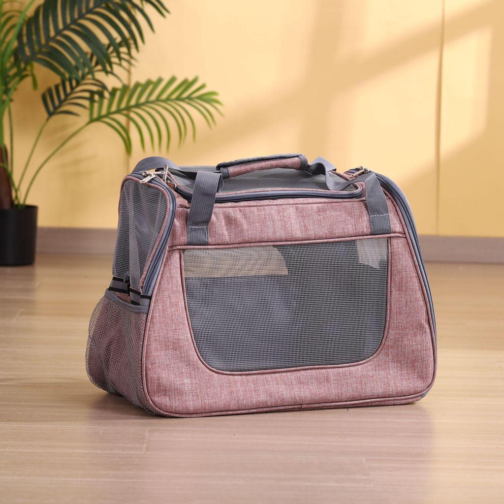 Durable PVC Portable Pet Carrier for Cats & Dogs - Stylish and Sturdy