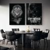 Animal Motivation Black and White Canvas Art Posters and Prints African Lion Kings Paintings On the Wall Art Modern Living Room Pictures Home Decor