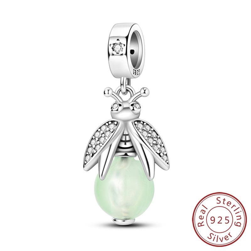 Copper Luminous Starry Night Firefly Charms Pendant Fit Original Bracelets Diy Jewelry For Women Gift Party