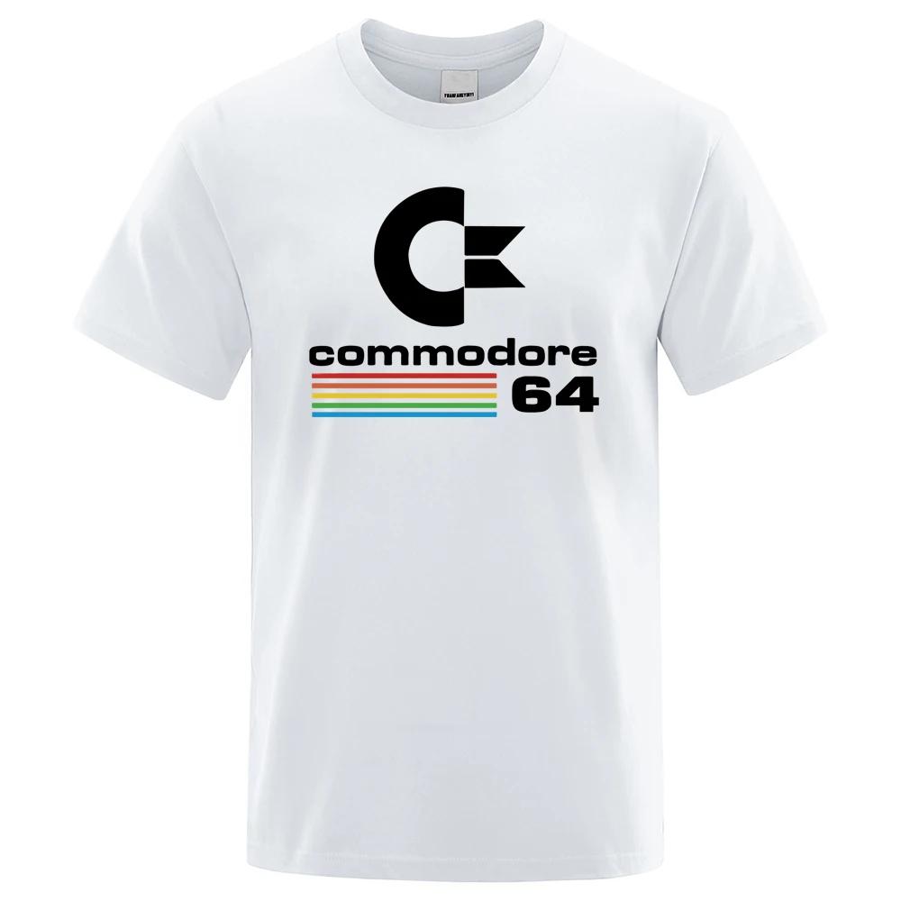 Loose Unisex Tshirts Summer Commodore 64 Print T Shirt C64 SID Amiga Retro Cool Design Street Short Sleeve Top Tee Cotton 62453
