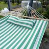Large two-person garden hammock swing with spreader bars boho 150x200 with pillow