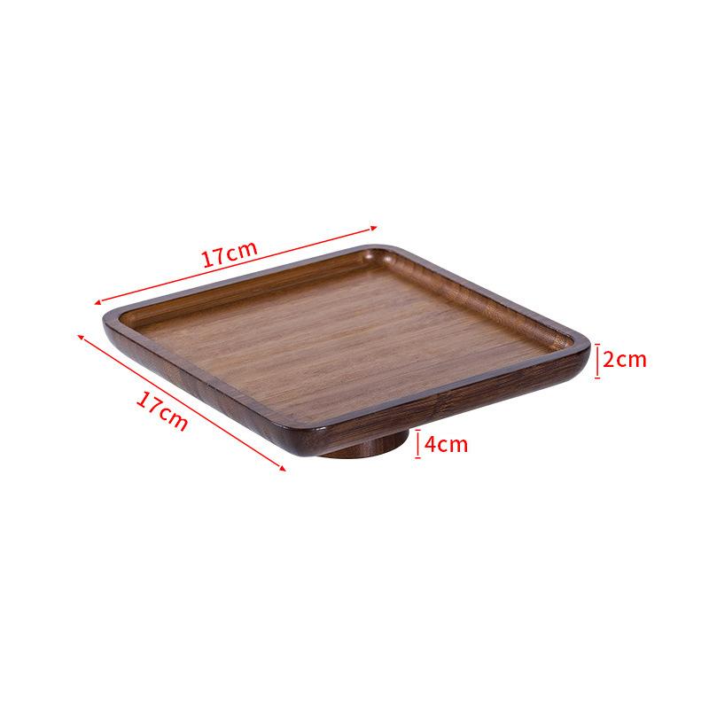 Bamboo Mini Tray Multi Style Storage Trays For Jewelry Photography Props Coaster Flower Pot Base Desktop Storage Supplies