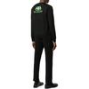 Balenciaga Back Print Interlocked BB Sweatshirt 'Black Green' Men's 583117T14396076