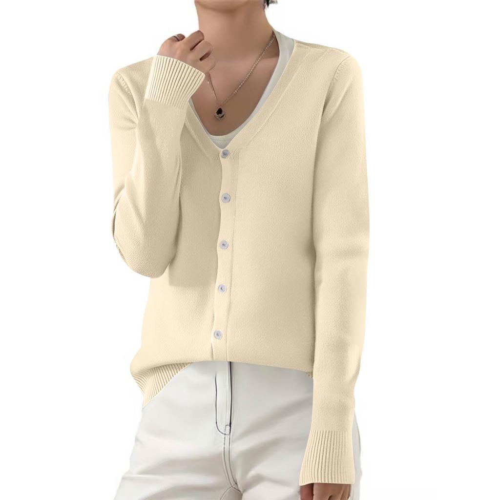 Women's Fashionable Casual Solid Color Long Sleeve Top