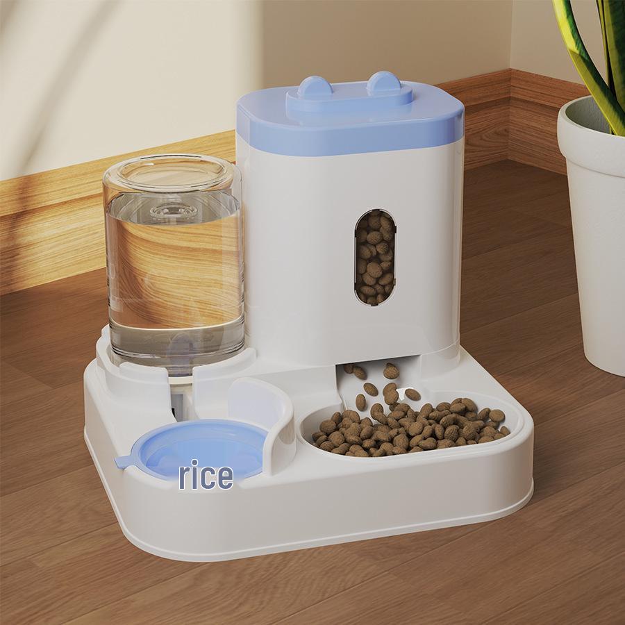 Automatic Dual Pet Bowl: Integrated Food & Water Feeder for Cats and Dogs