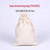 Grande Borsa con Coulisse in Tela di Cotone Beige per Stampa Logo Personalizzato