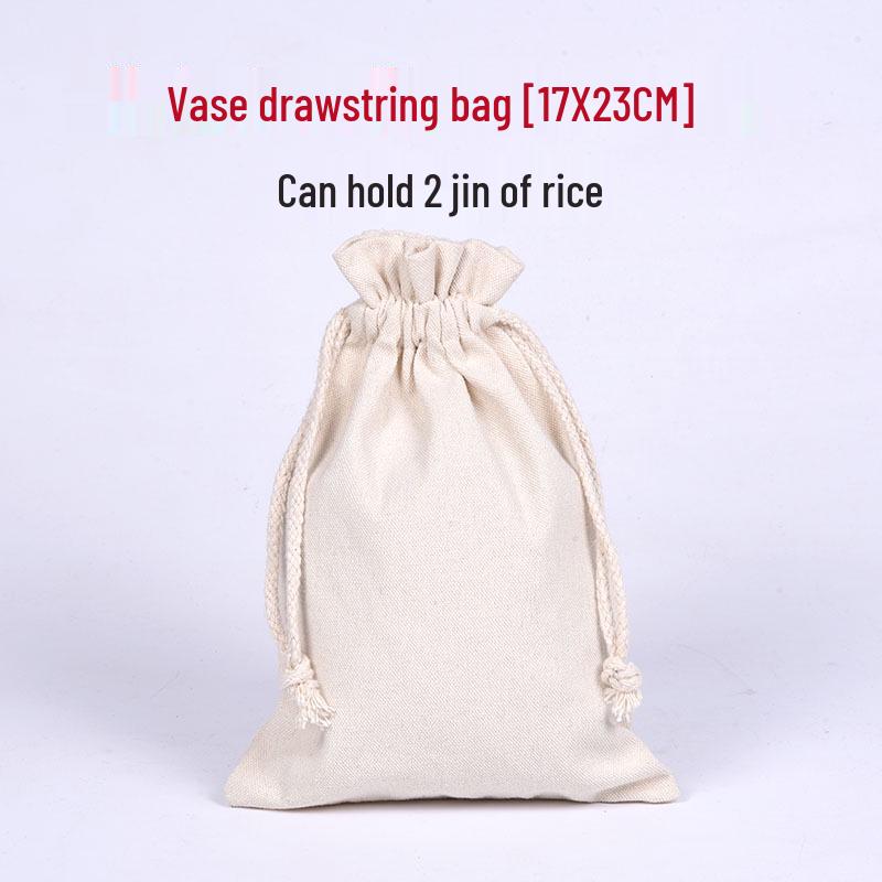 Grande Borsa con Coulisse in Tela di Cotone Beige per Stampa Logo Personalizzato
