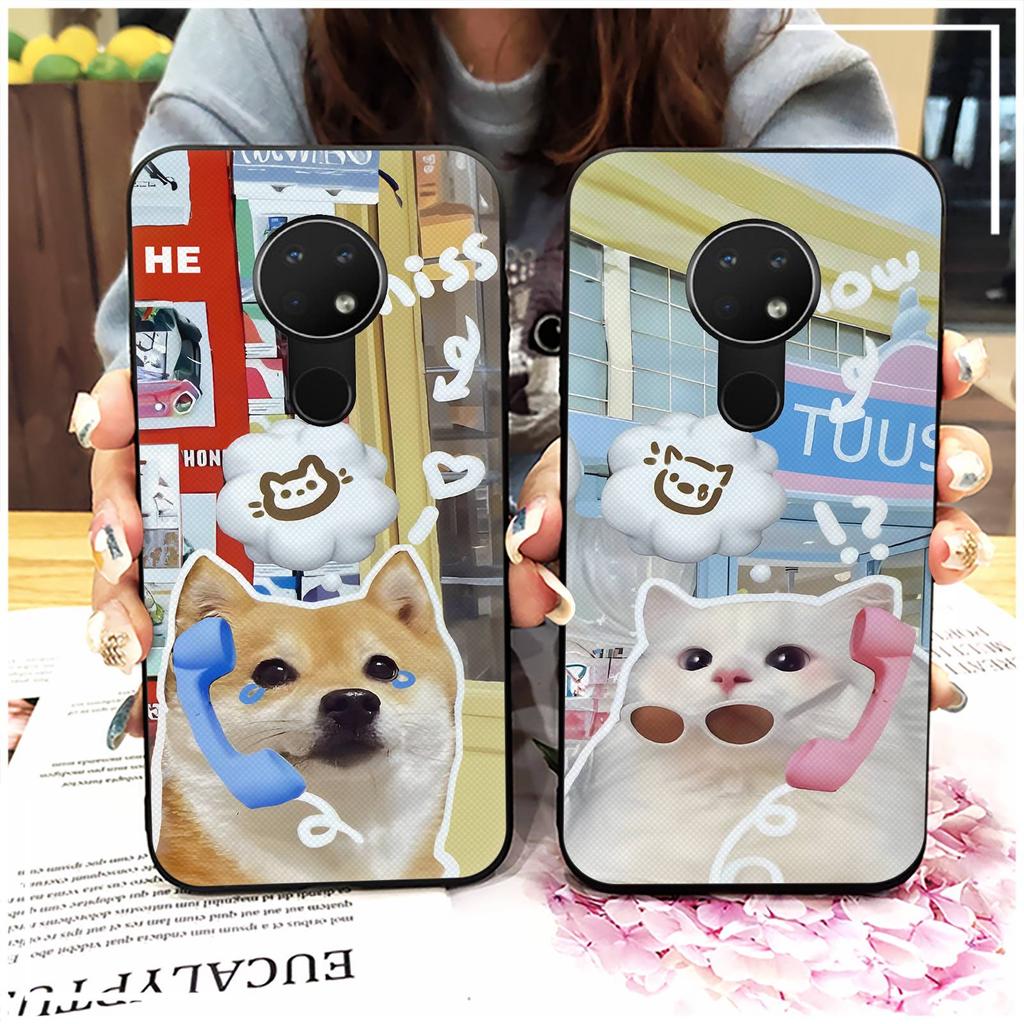 Back Cover Anti-knock Phone Case For Nokia 6.2/7.2 Couple Phone Pouch Protective Cute Full Wrap Fashion Design Durable