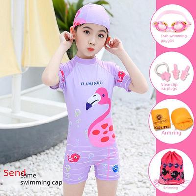 Girls' Korean Cute Princess One-Piece Swimsuit for Babies