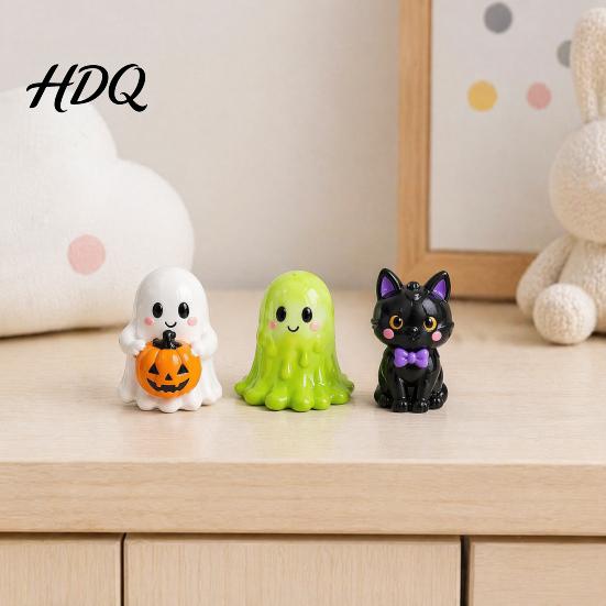 Creepy Countdown to Halloween Advent Calendar with 24 Horror Figures Mini Cute Ghost Day Toy Set Decorations Spooky Gift Box for Kids And Collectors