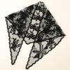 Elegante Sciarpa a Triangolo in Pizzo Sposa Europea e Americana: Velo Mantiglia Bianco e Nero per Donna