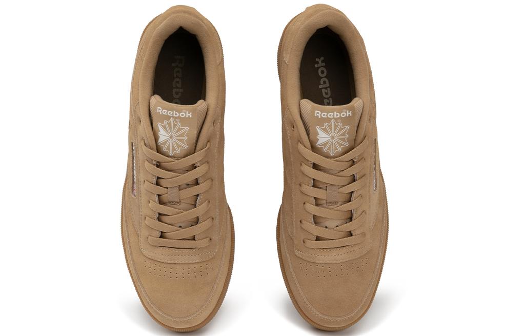 Reebok CLUB C 85 W+ Low top Skateboard Shoes Unisex Brown Yellow 24FRC901U0GY4