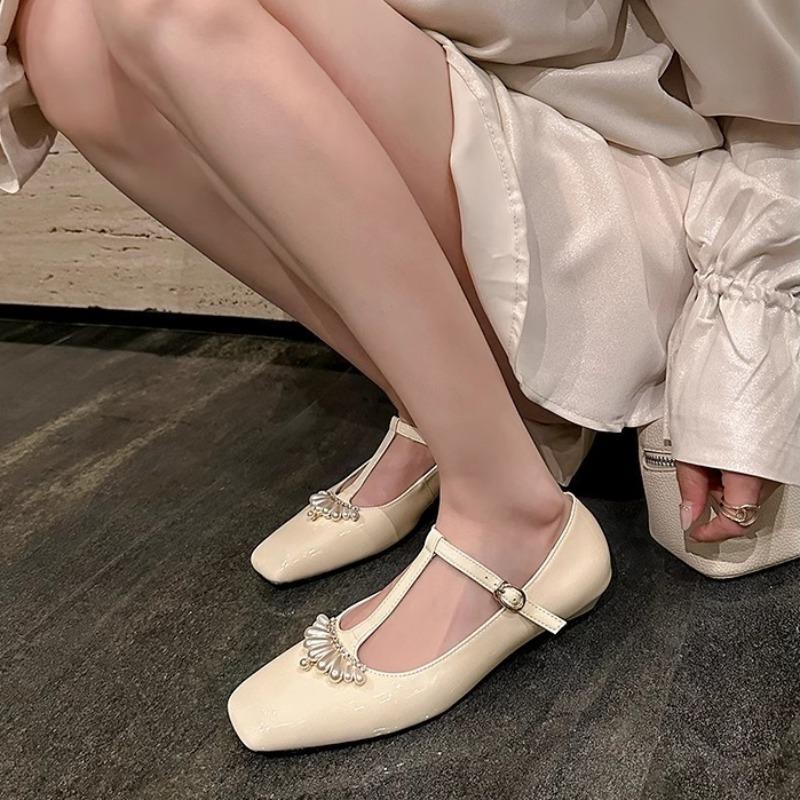Fashion Shoes for Women Fashion Designer Women Sandal Patent Leather Mary Jane Shoes Shallow Mouth Flats Loafers Sandals Sandalias Mujer