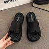 Thick-soled One-word Slippers for Women's Summer Wear 2025 New Models with Skirts French Casual High-end Seaside Beach Sandals