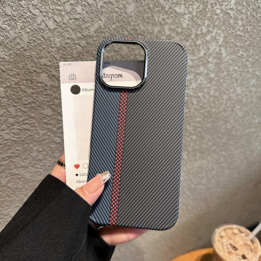 Luxury Carbon Fiber Magsafe Phone Case Metal Lens For iPhone 11 12 14 15 13 16 Pro Max  Wireless Charging Shockproof Cover Fundas