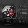 Fashion Men Business Watches 3d Car Wheel Dial Men Sports Watch Stainless Steel Band Wristwatch Reloj Hombre