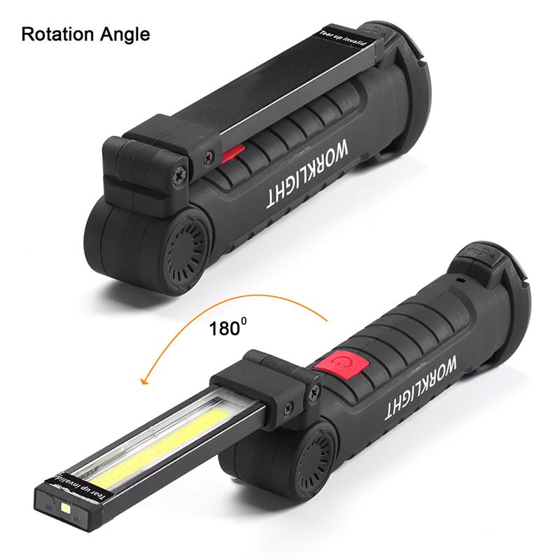 1/2/4 Stück Magnetische COB LED Taschenlampe Tragbares USB Wiederaufladbares Arbeitslicht Hängelampe mit Eingebauter Batterie Camping-Fackel
