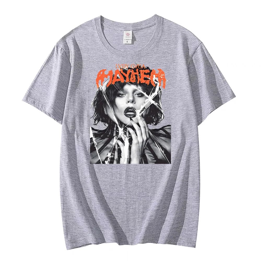 Lady Gaga Mayhem T Shirts High Quality Hip Hop Cotton T Shirts Fashion Men Aesthetic Retro TShirts Summer New Clothing Unisex