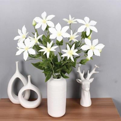 Artificial Lotus 3 Branches Wedding Simulation Flowers Home Garden Fake Flower Desk Artificial Flowers Outdoor Indoor Table Wedding Home Decorations