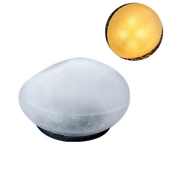 Solar Cobblestone Pathway Light Garden Rock Solar LED Light Waterproof Warm light