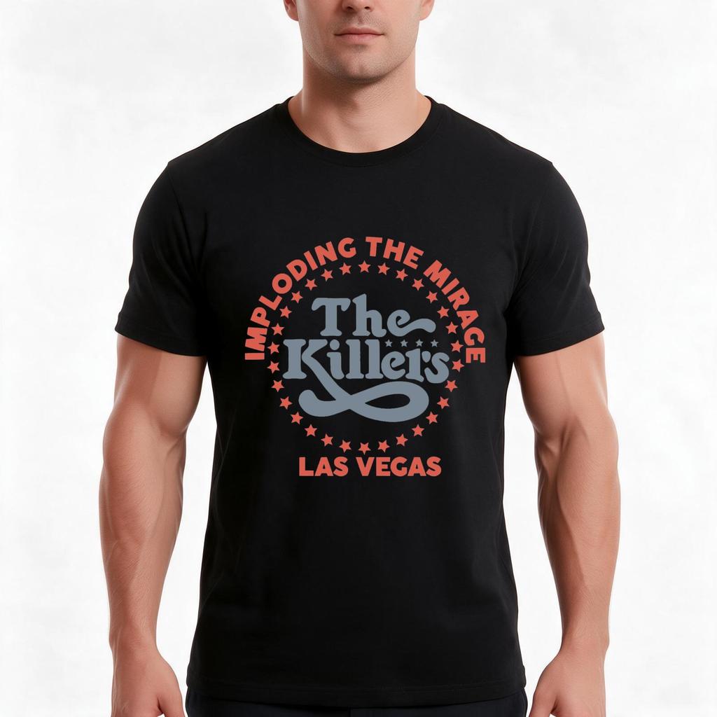 The Killers Las Vegas TShirt Summer Casual Cotton Tee Oversized Streetwear Tops Vintage Graphic Print Unisex Unisex Unisex