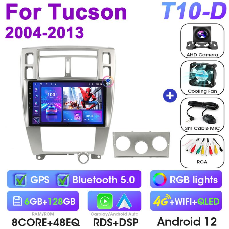 2 Din Android 12 Car Radio For Hyundai Tucson 2004 -2013 Multimedia Video Player Navigation GPS 4G WIFI Carplay Stereo Head Unit